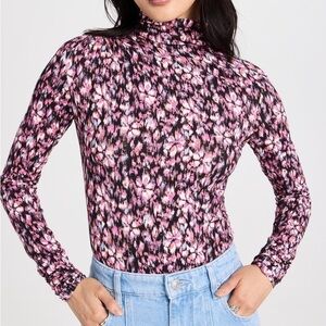 Isabel Marant Étoile Women's Floral Lou High-Neck Blouse in Multicolor NWOT